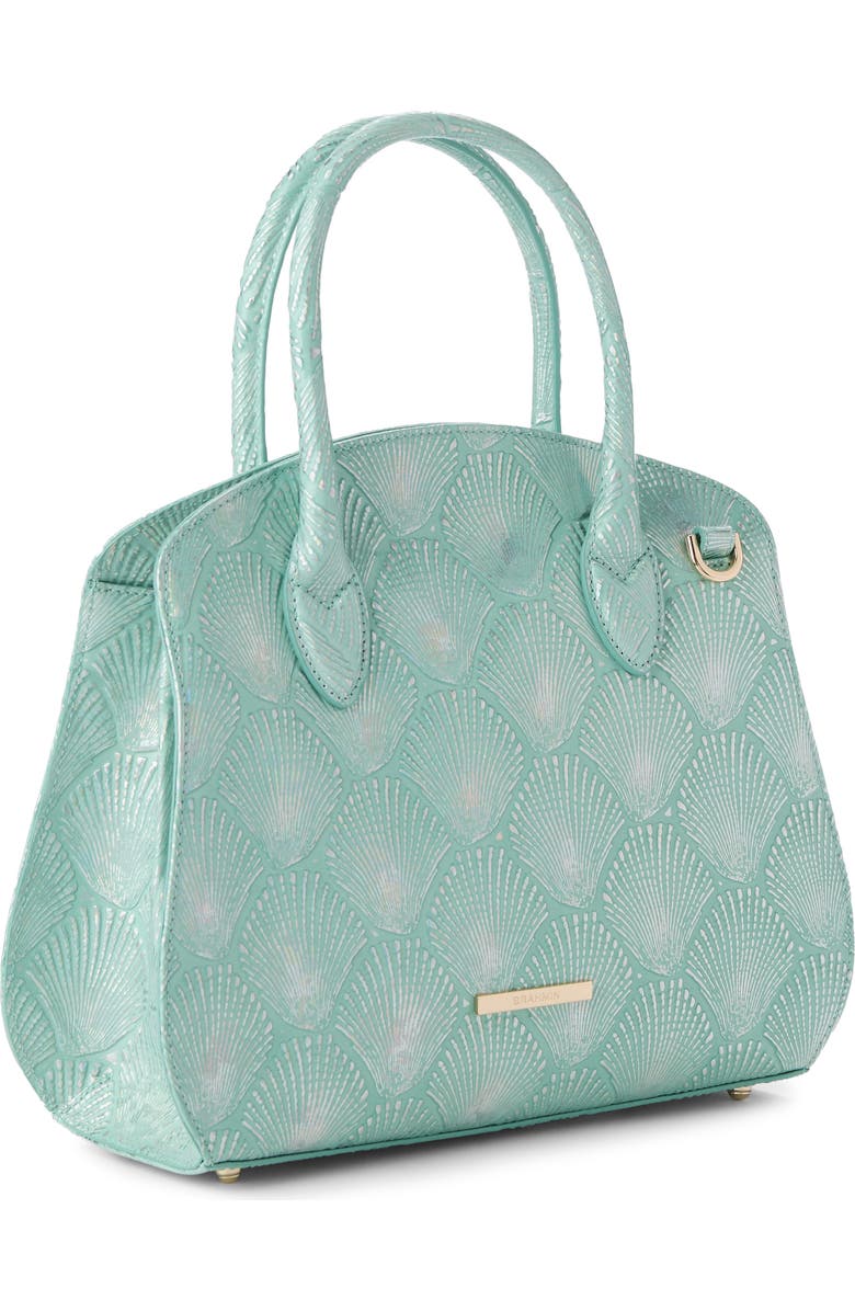 Brahmin Rosetta Embossed Leather Satchel, Alternate, color,