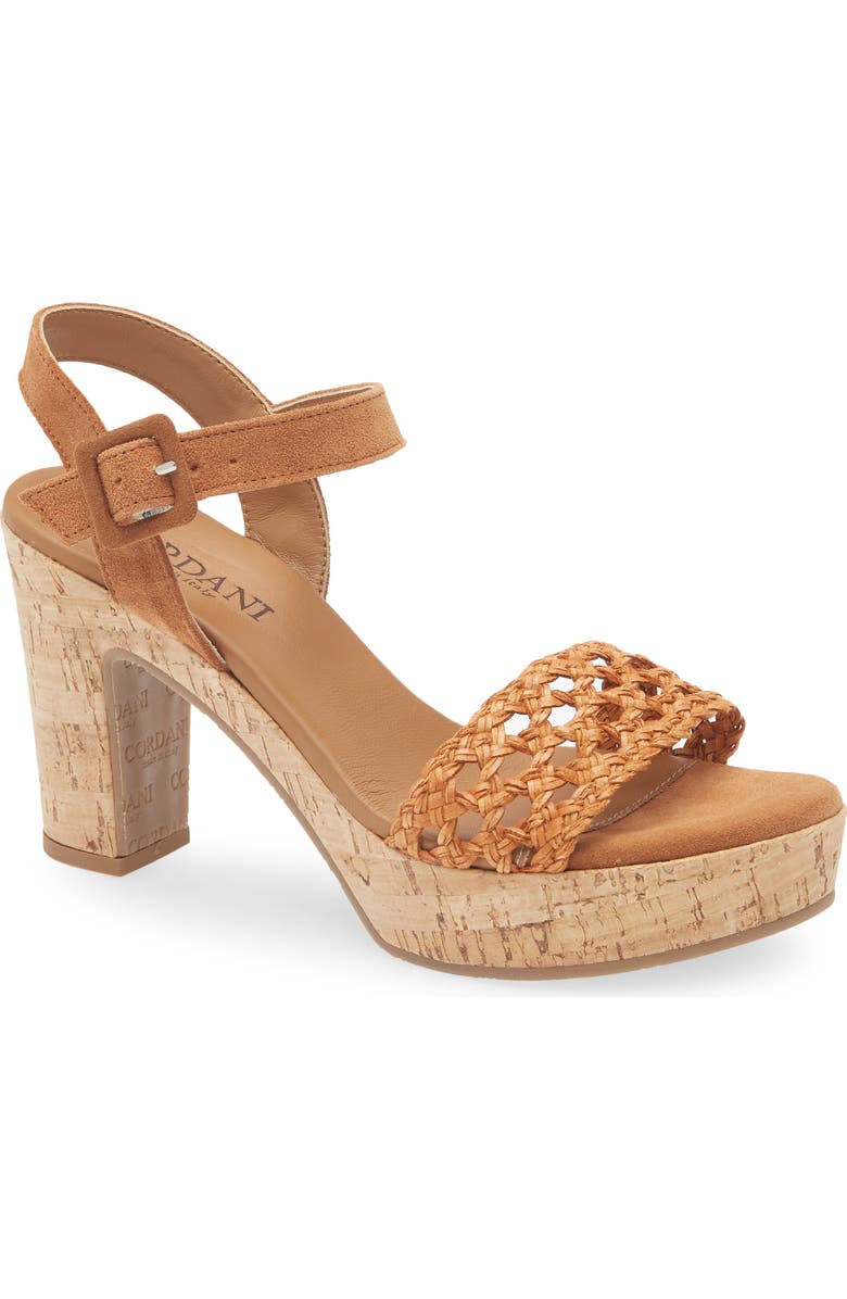 Cordani Tracy Ankle Strap Platform Sandal, Main, color, Brasile Cuoio