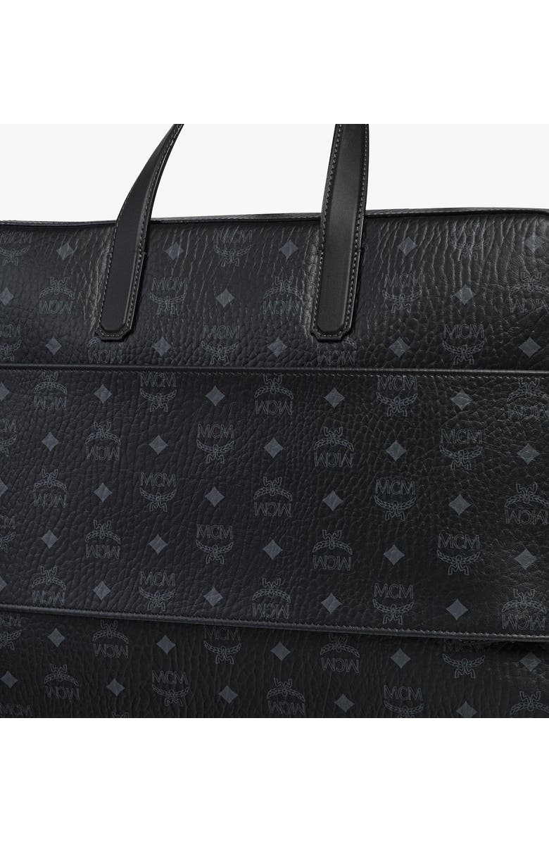 MCM Ottomar Garment Bag in Visetos, Alternate, color, Black