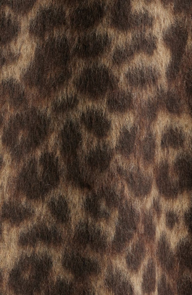 Madewell Single Breasted Leopard Print Trench Coat, Alternate, color, Brushed Leopard