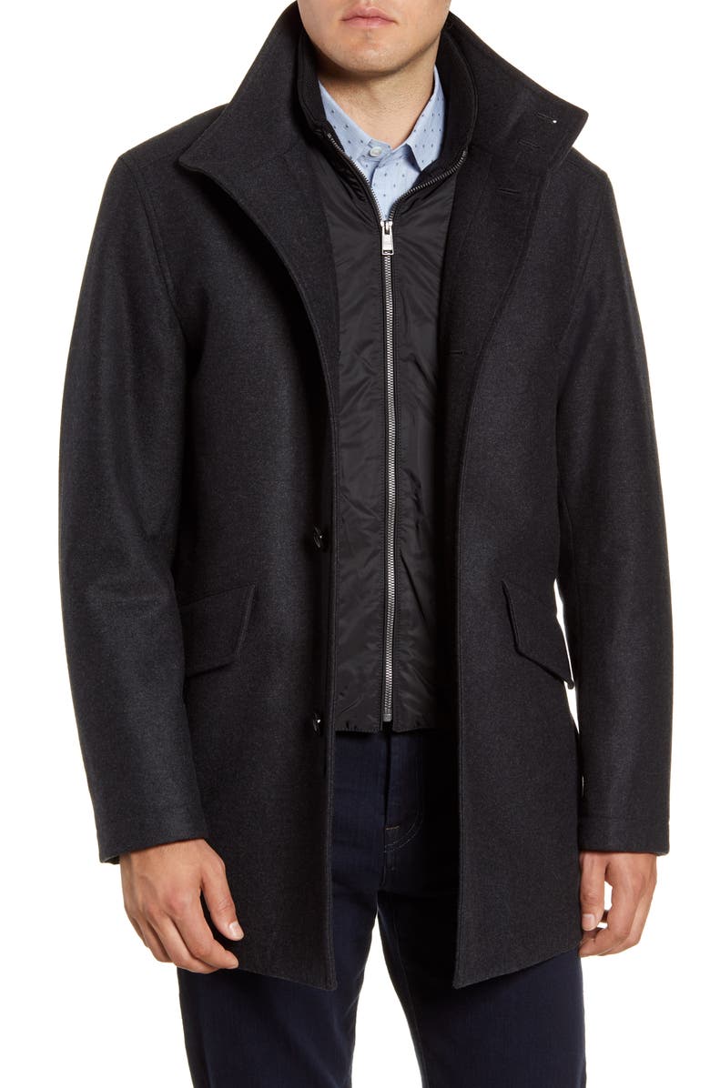 BOSS Coxtan Wool Blend Coat with Insert, Main, color, 
