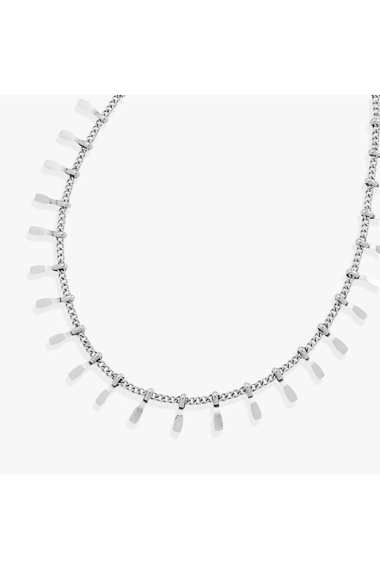 Paddle Tassel Chain Anklet, Alternate, color, Silver