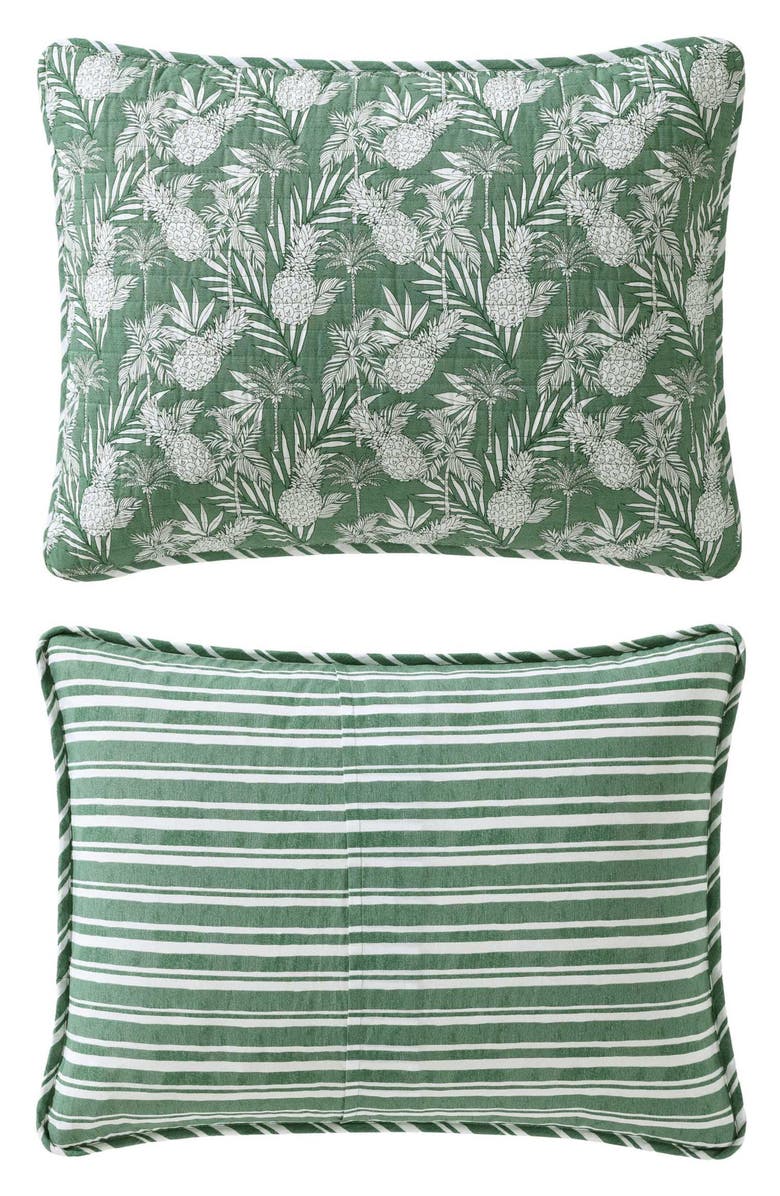 Tommy Bahama Pineapple Venture Cotton Quilt Set, Alternate, color, Green