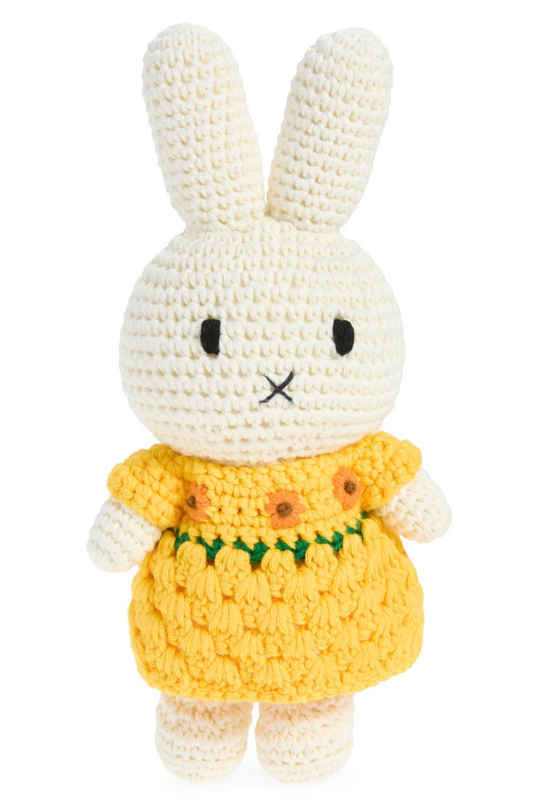 Miffy & Van Gogh Sunflower Dress Crocheted Stuffed Animal, Main, color, YELLOW