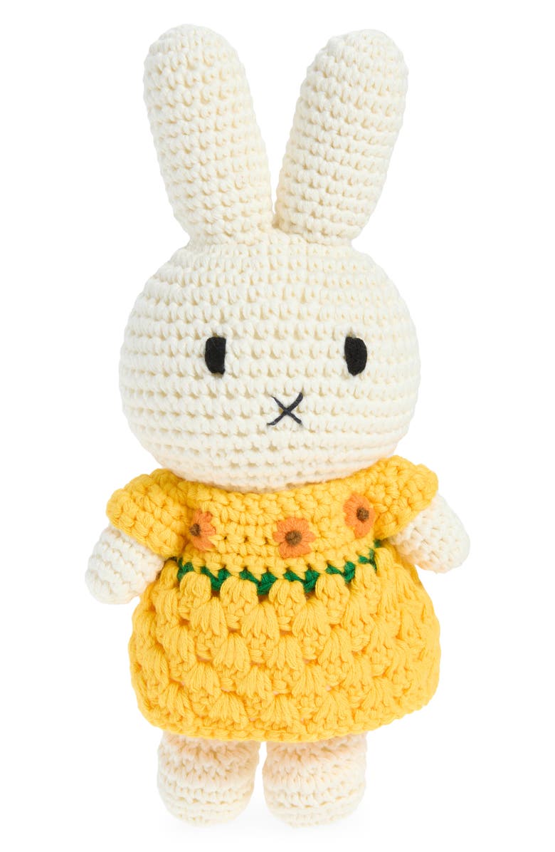 Just Dutch Miffy & Van Gogh Sunflower Dress Crocheted Stuffed Animal, Main, color, 