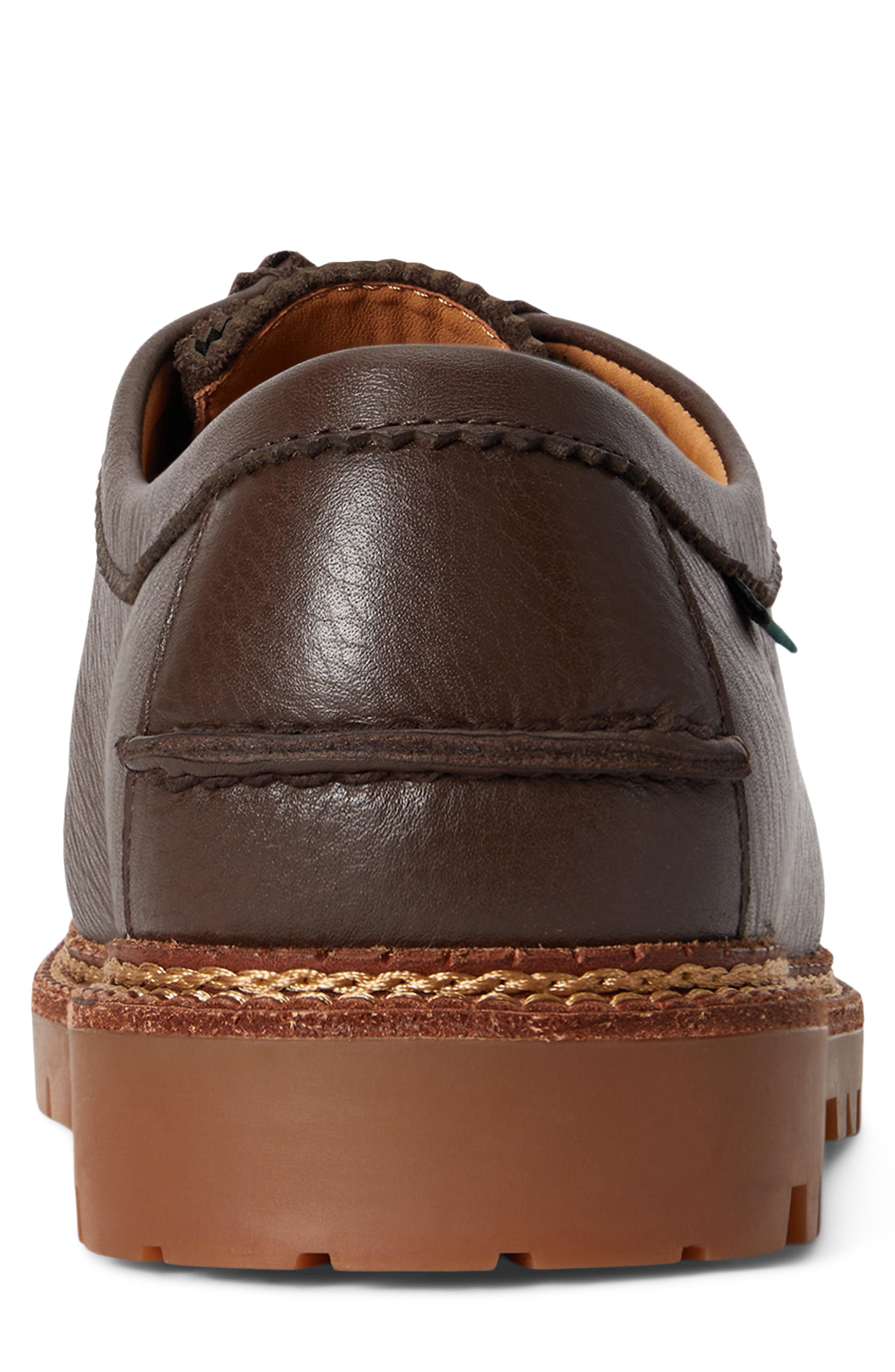 Jett Moc Toe Oxford, Alternate, color, DARK BROWN
