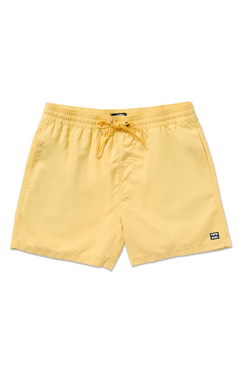 Billabong All Day Layback Swim Trunks In Yellow