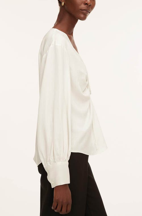 REBECCA TAYLOR REBECCA TAYLOR DRAWSTRING LONG SLEEVE BLOUSE