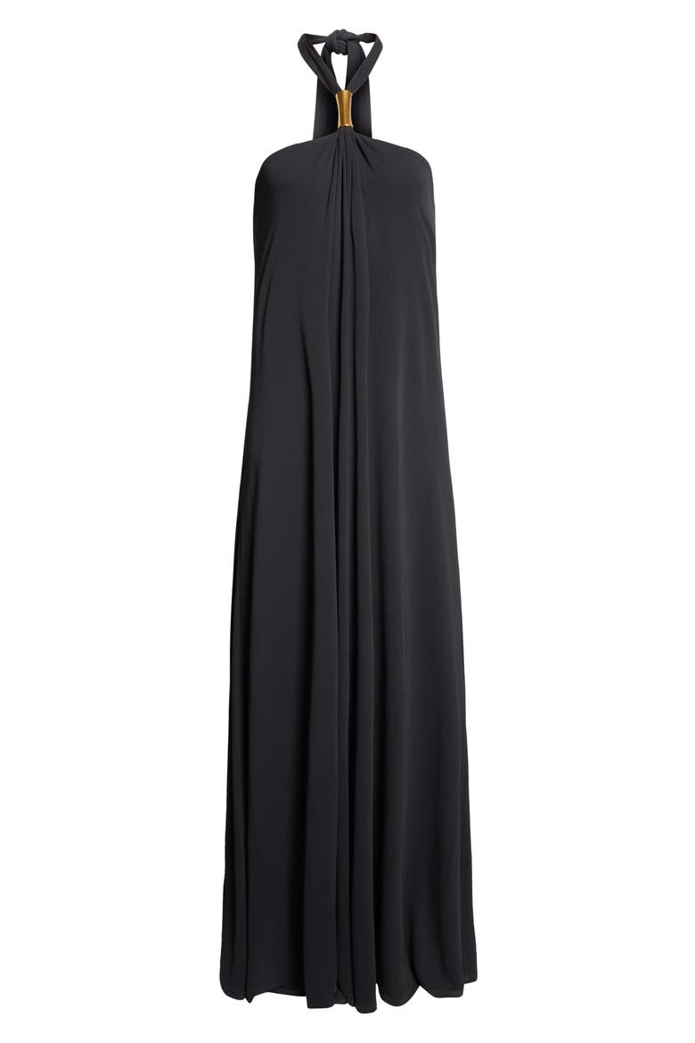 Meredith Halter Gown, Alternate, color, BLACK