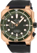 GEVRIL XO Submarine Swiss Automatic Leather Strap Watch, 48mm