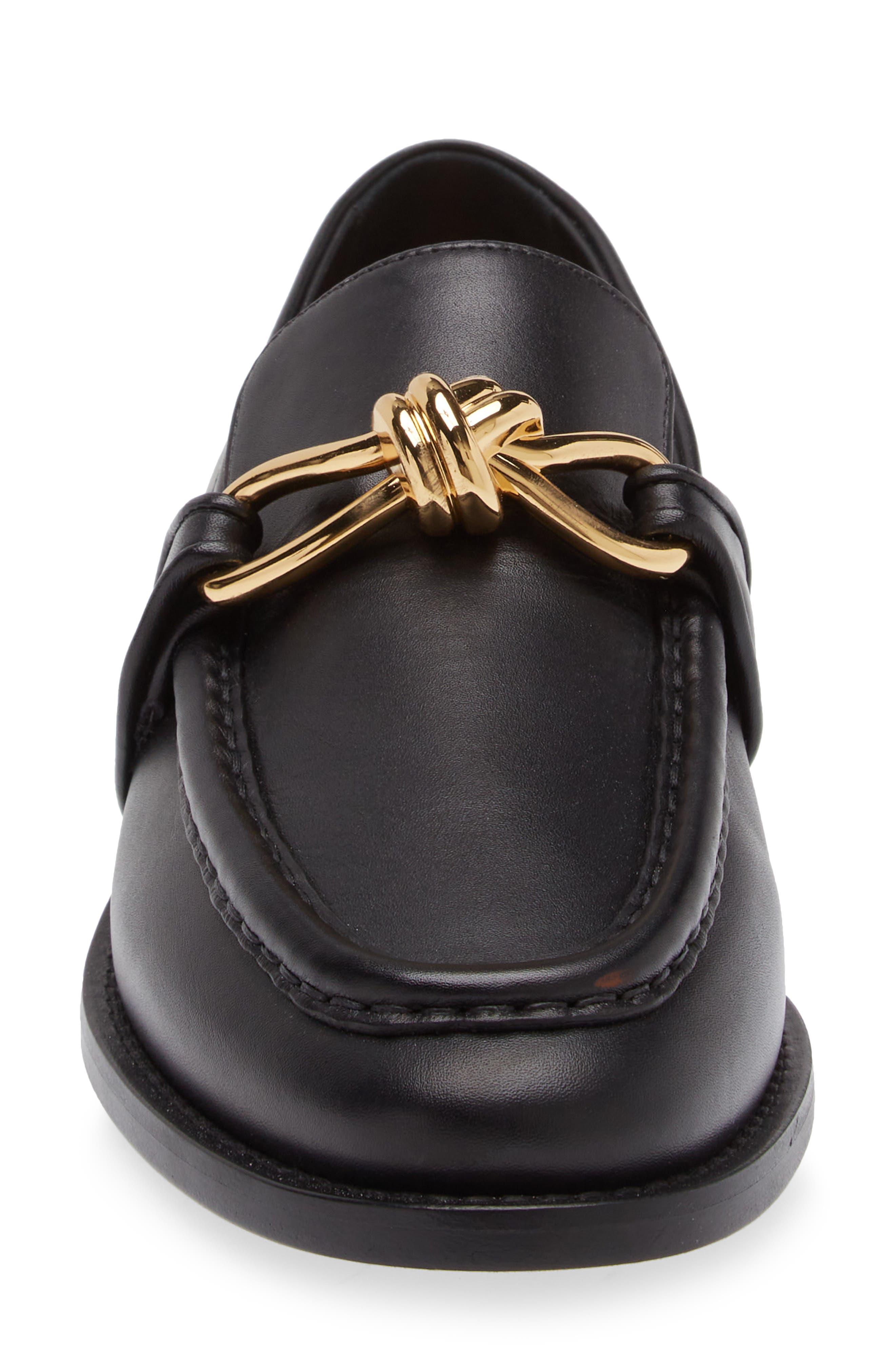 Bottega Veneta Astaire Knot Bit Loafer, Alternate, color, Black