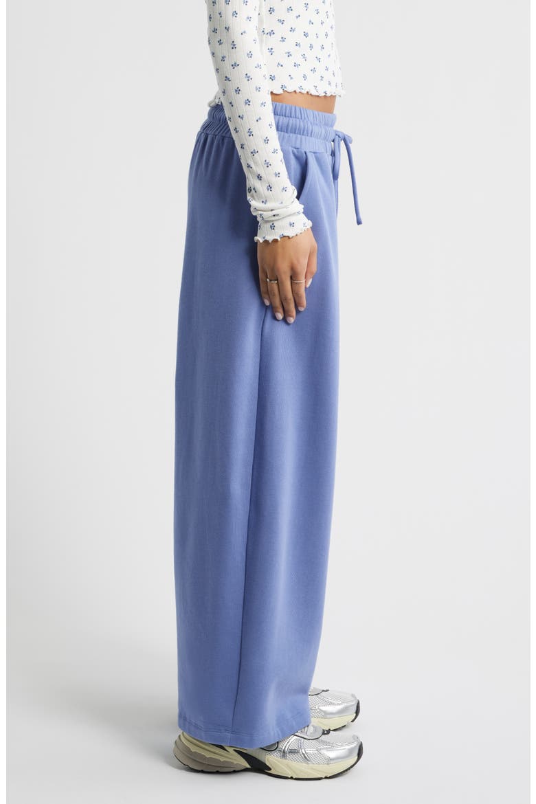 Barrel Leg Fleece Sweatpants, Alternate, color, BLUE FROST