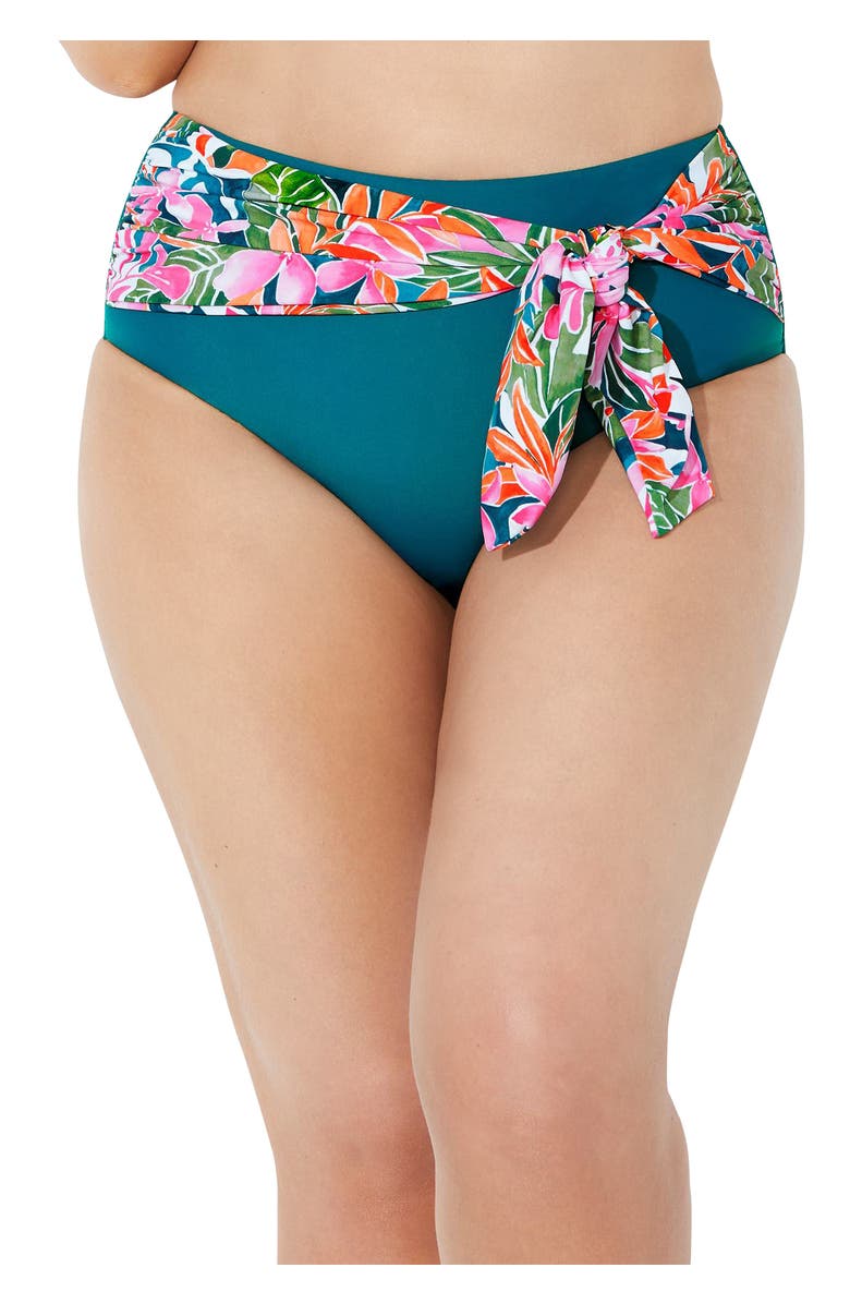 Swimsuits for All High Waist Sash Bikini Bottom, Main, color, 