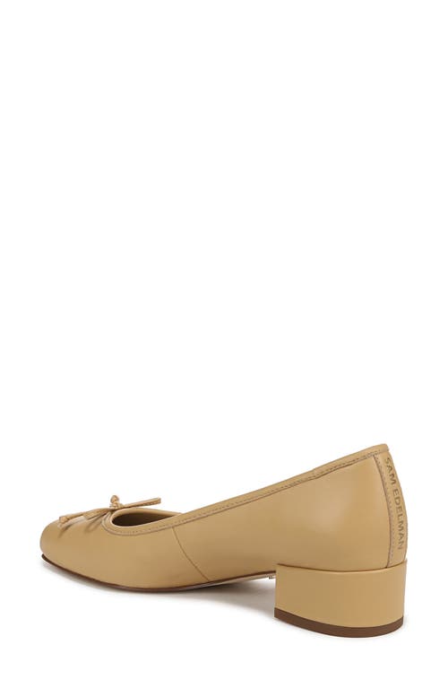 Sam Edelman Rosa Block Heel Ballet Tulum Sand Leather In Neutral