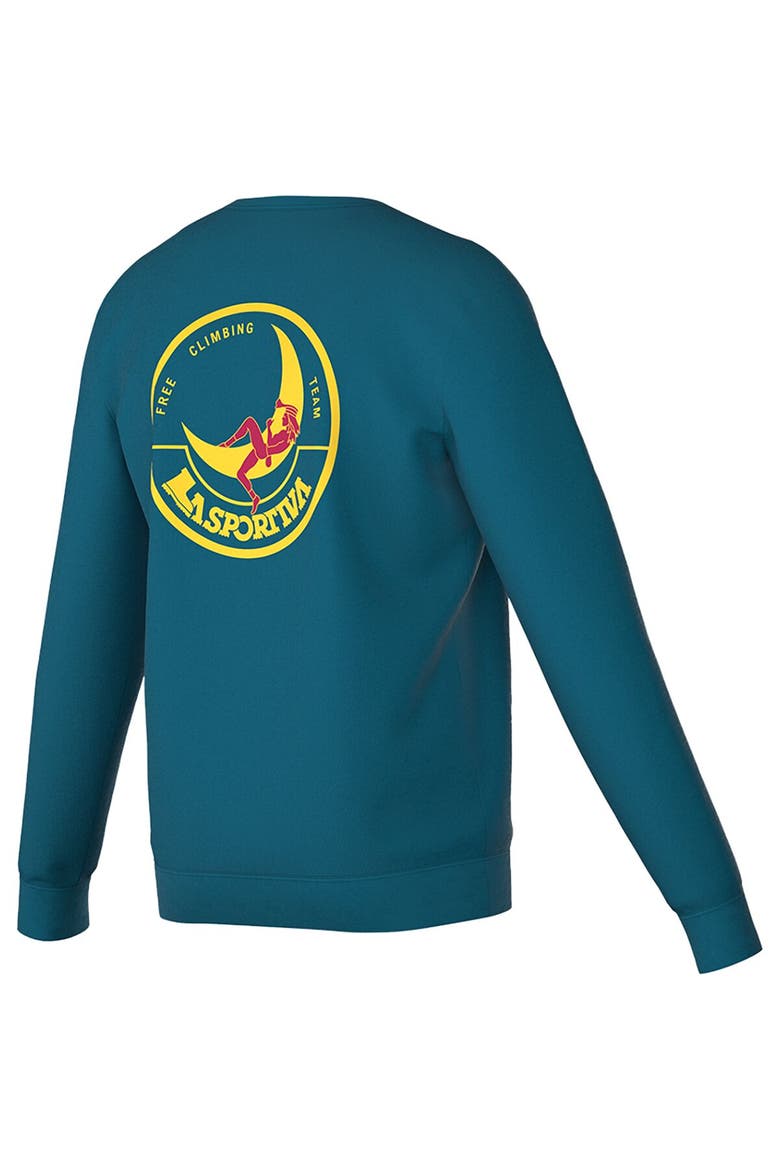 Climbing On The Moon Sweatshirt - Men's, Alternate, color, Turchese/Giallo