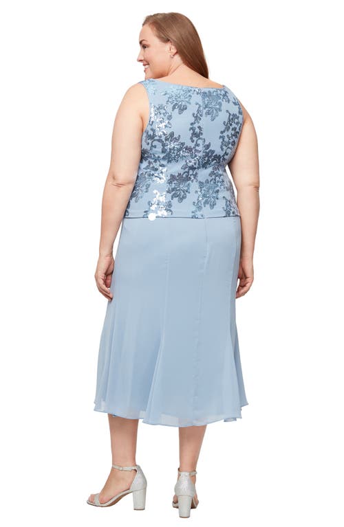 Alex Evenings Sequin Floral Stretch Crepe Cocktail Dress & Jacket