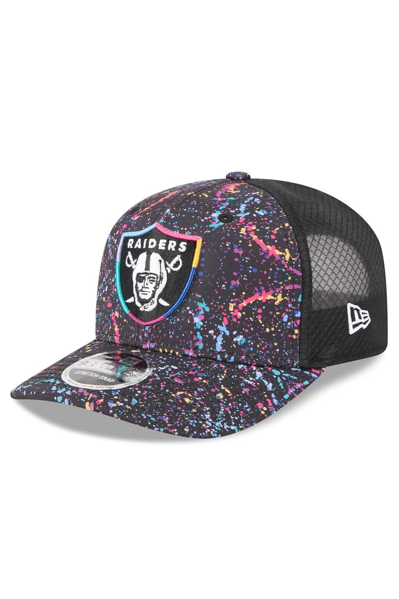 Men's New Era Black Las Vegas Raiders 2025 NFL Crucial Catch 9SEVENTY Adjustable Hat, Alternate, color, Black