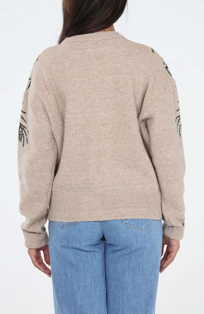 RAIN AND ROSE Sequin Cardigan, Alternate, color, Tan