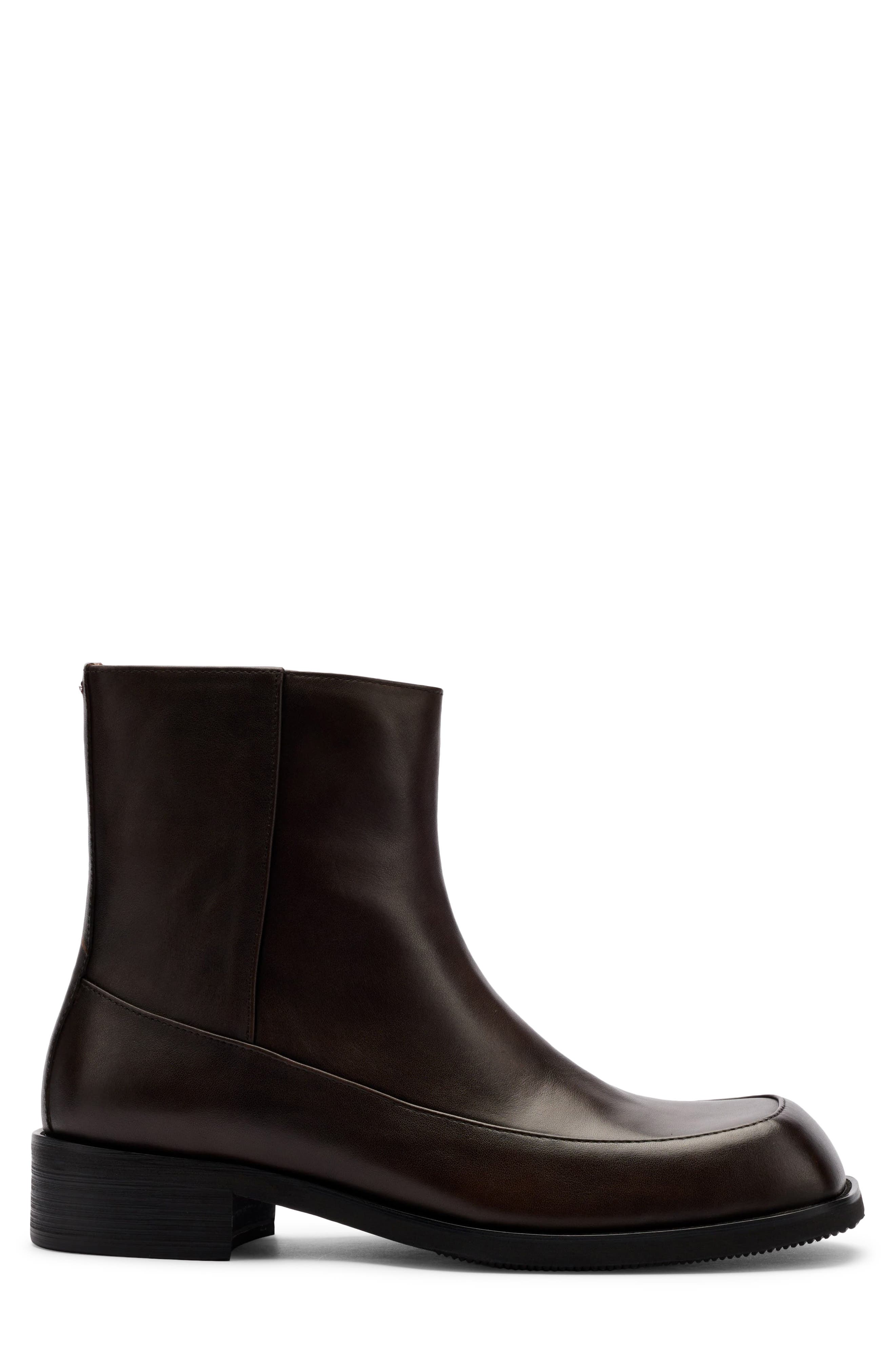 Admiral Leather Side Zip Boot, Alternate, color, CRAZY HORSE