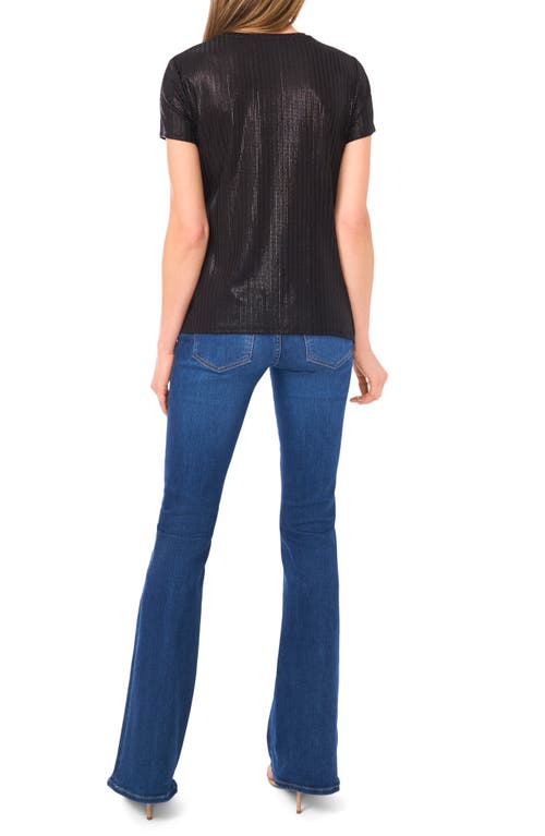 Ted Baker Piper Metallic Knit Top In Black