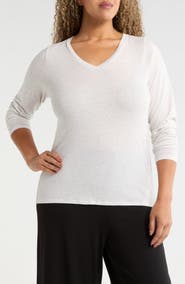 Eileen Fisher V-Neck Long Sleeve T-Shirt