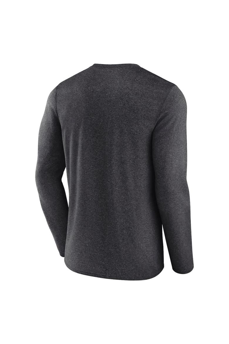 Men's Fanatics Heather Charcoal Pittsburgh Penguins Transition Long Sleeve T-Shirt, Alternate, color, Heather Charcoal