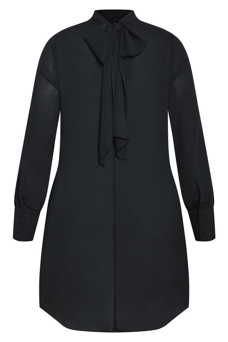 Bow Tunic Top, Alternate, color, BLACK