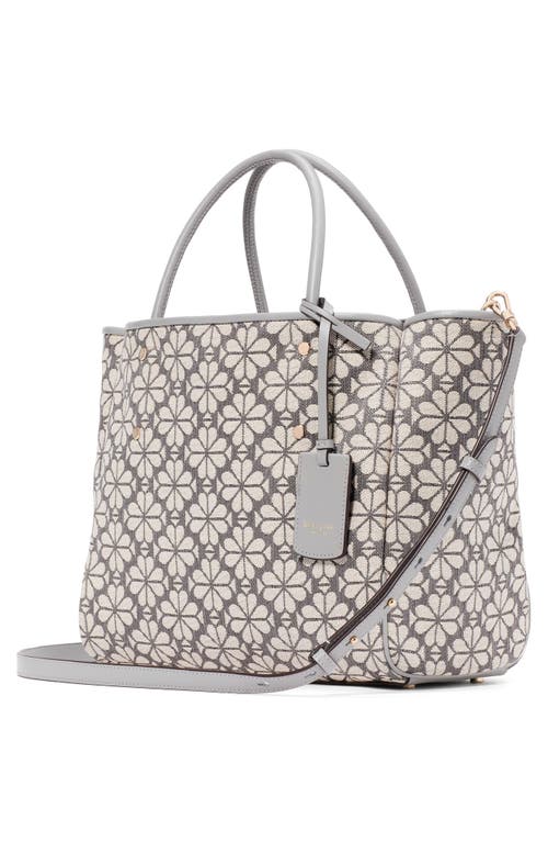Kate Spade New York Spade Flower Jacquard Tote In Grey Multi.