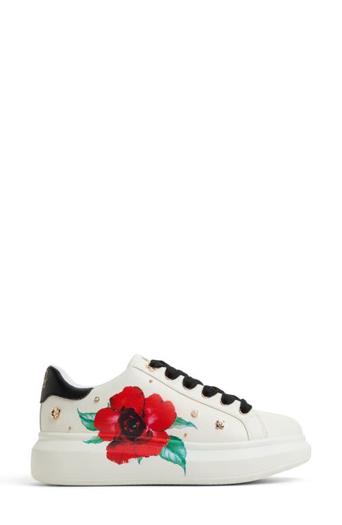 Aldo Lovekiss Low Top Sneaker In White Multi