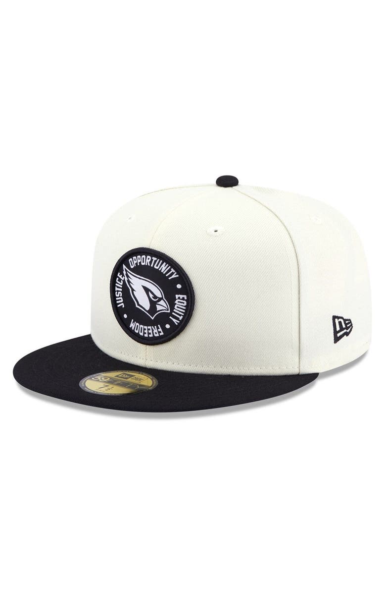 New Era Men's New Era Cream/Black Arizona Cardinals 2022 Inspire Change  59FIFTY Fitted Hat, Alternate, color, 