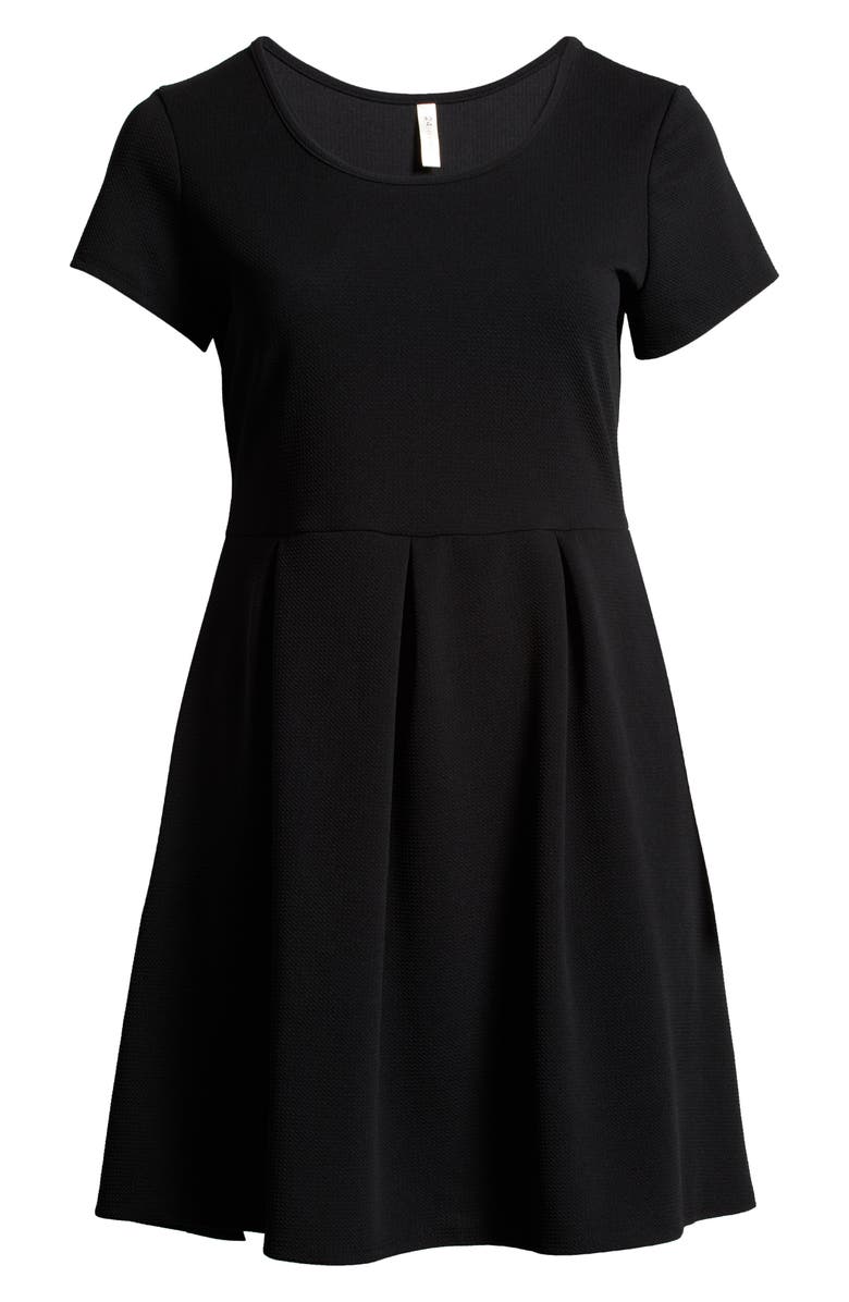 24seven Comfort Apparel Scoop Neck Knit Dress, Alternate, color, Black