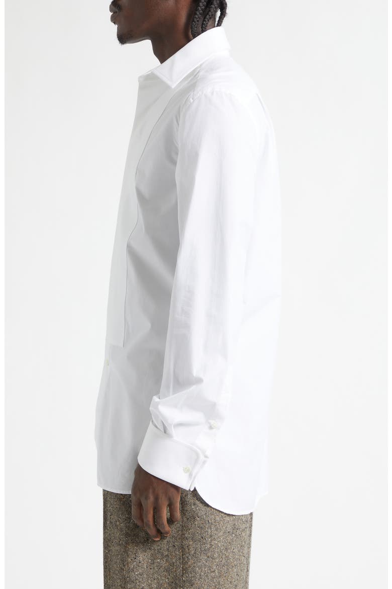Pleated Front Tuxedo Shirt, Alternate, color, WHITE