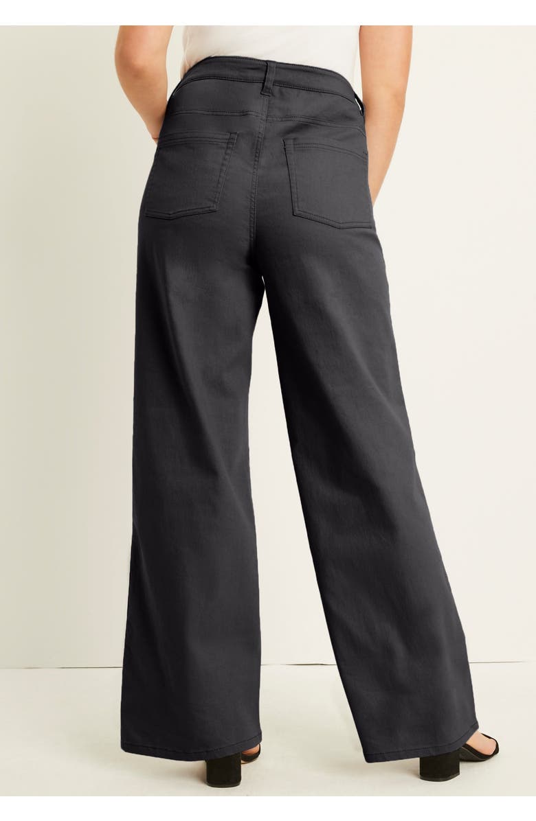 June + Vie June Fit Wide-Leg Jeans, Alternate, color, Black