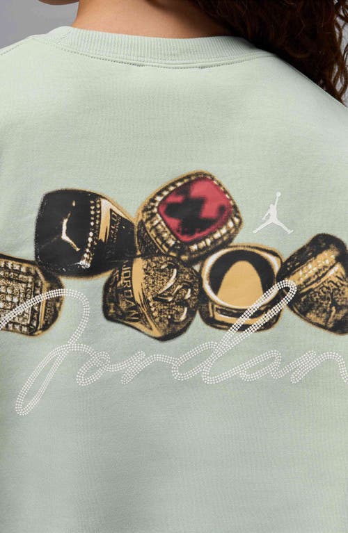 Nike Brooklyn Fleece Crewneck Sweatshirt In Seafoam/sail