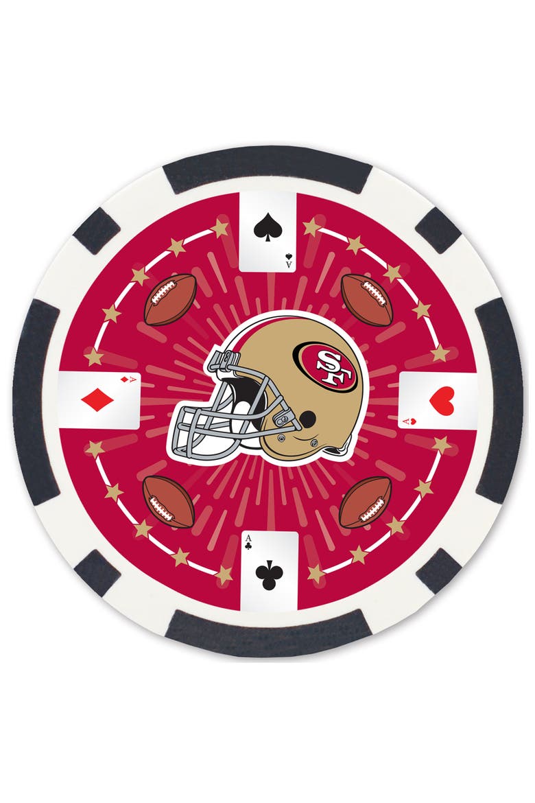 San Francisco 49ers 100pc Poker Chips, Alternate, color, Multicolor