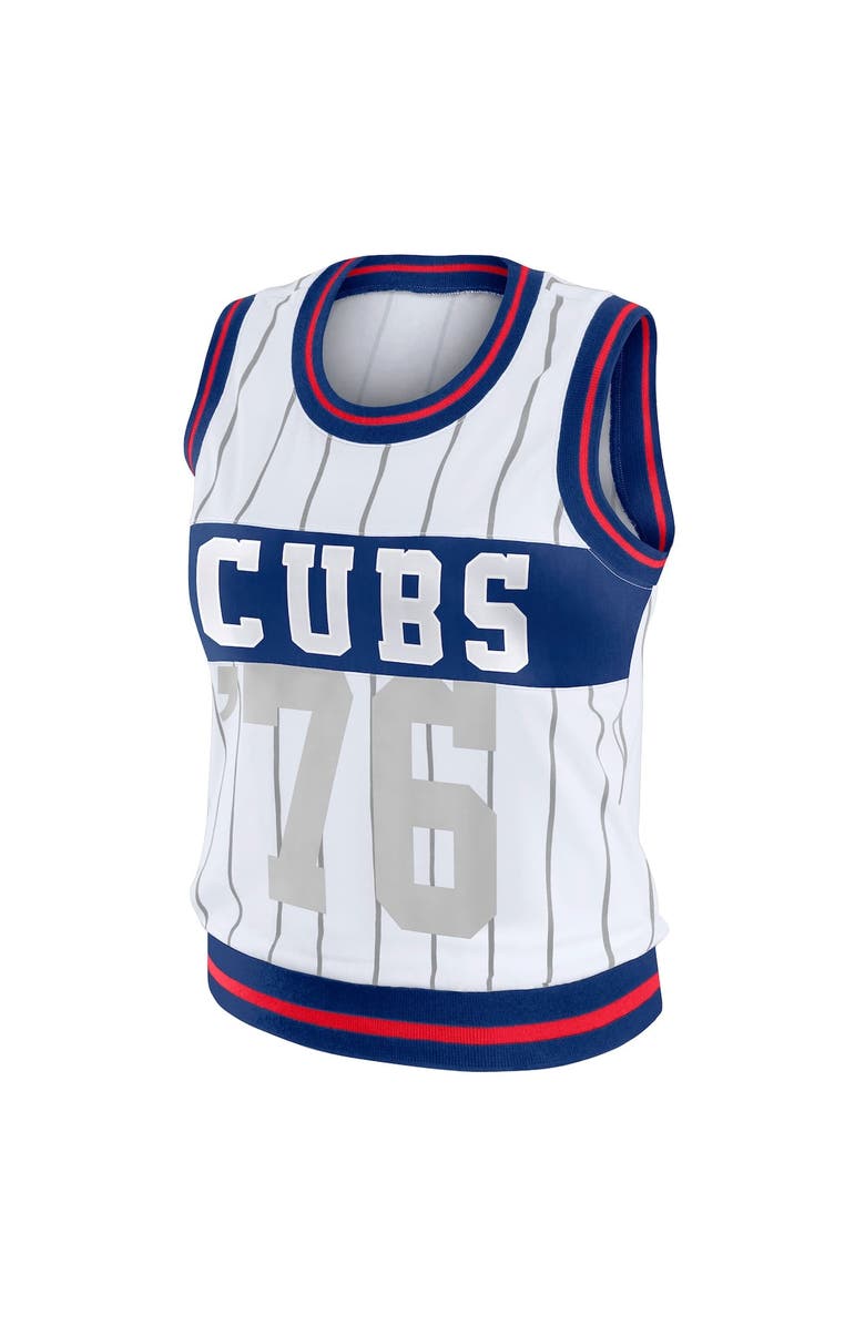 WEAR by Erin Andrews Women's WEAR by Erin Andrews  White Chicago Cubs Sporty Tank Top, Alternate, color, 