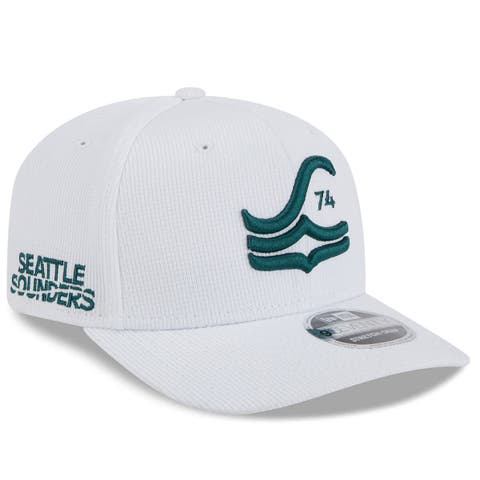 Men's New Era  White Seattle Sounders FC 2025 Jersey Hook 9SEVENTY Stretch-Snap Hat