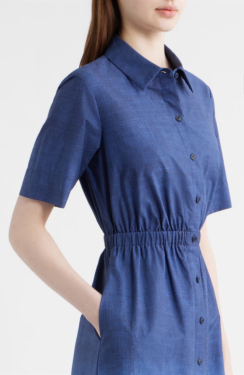 Anne Klein Short Sleeve Shirtdress, Alternate, color, Distant Mountain Multi