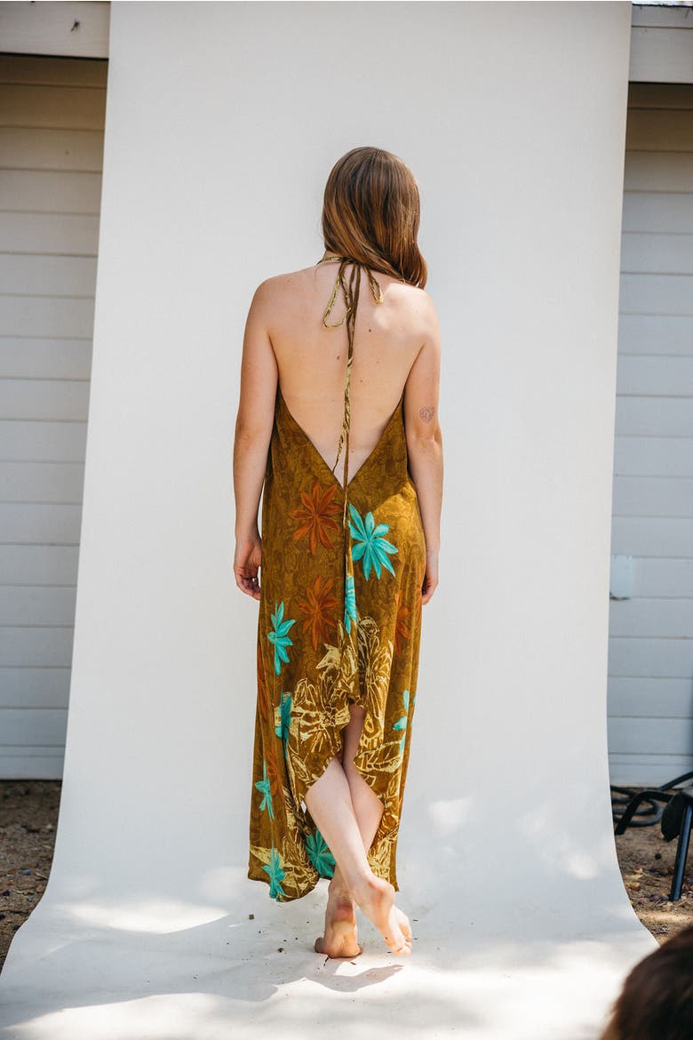 Classic Silk Dress Jori, Alternate, color, Gold