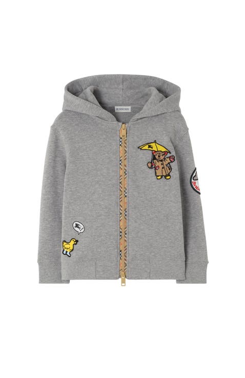 Rain Bear Cotton Zip Hoodie