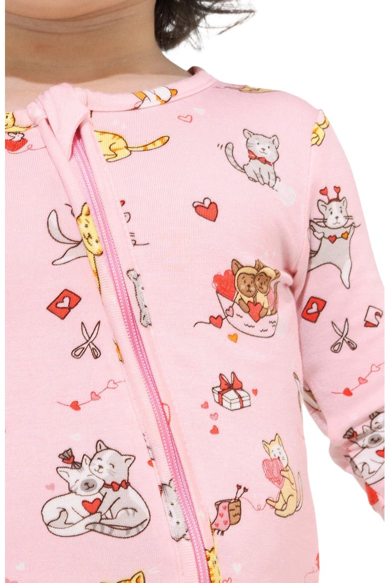 Baby Valentines Kittens Convertible Footie, Alternate, color, Valentines Kittens