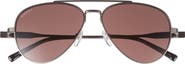 Gucci 57mm Polarized Pilot Sunglasses