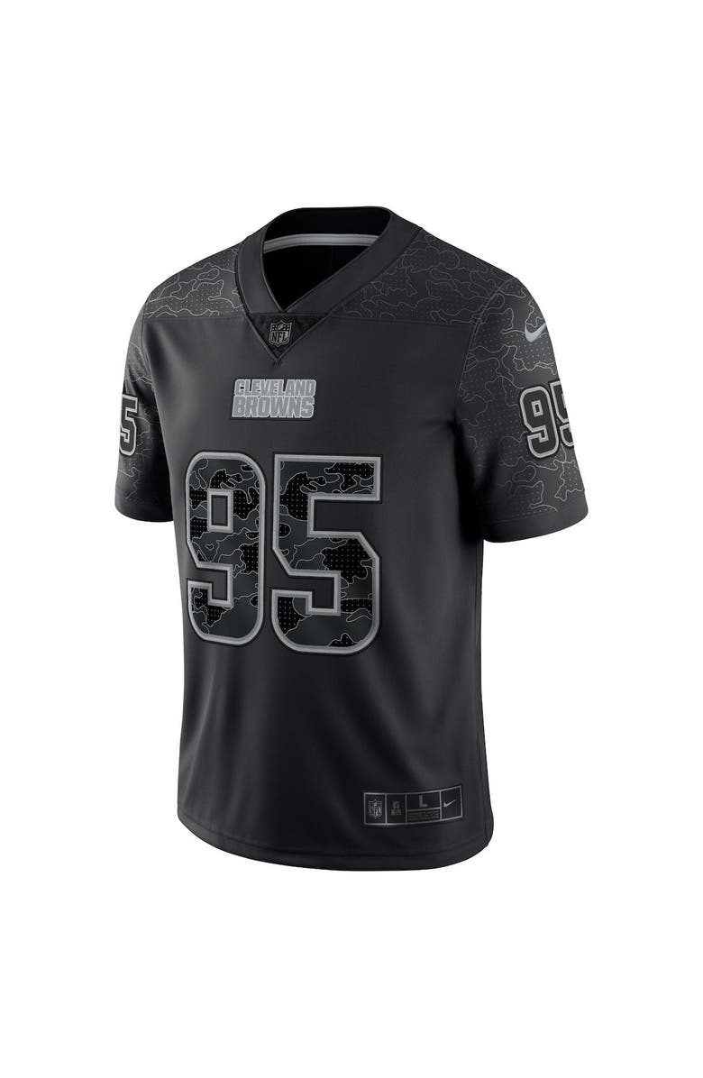 Nike Men's Nike Myles Garrett Black Cleveland Browns RFLCTV Limited Jersey, Alternate, color,