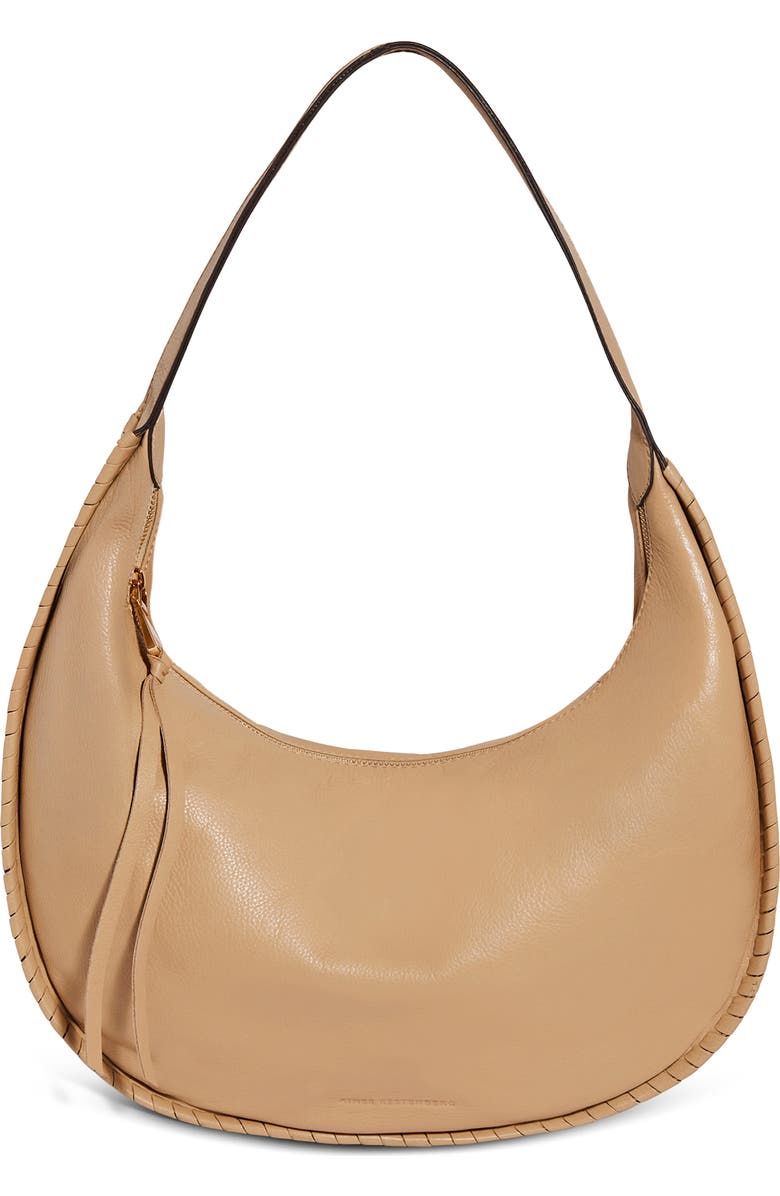 AIMEE The Mercer Leather Hobo Bag, Main, color, Camel
