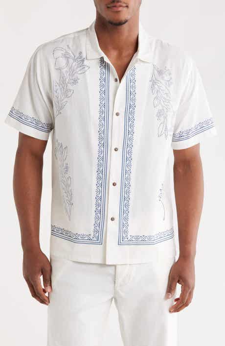 Raga Floral Border Cotton Camp Shirt