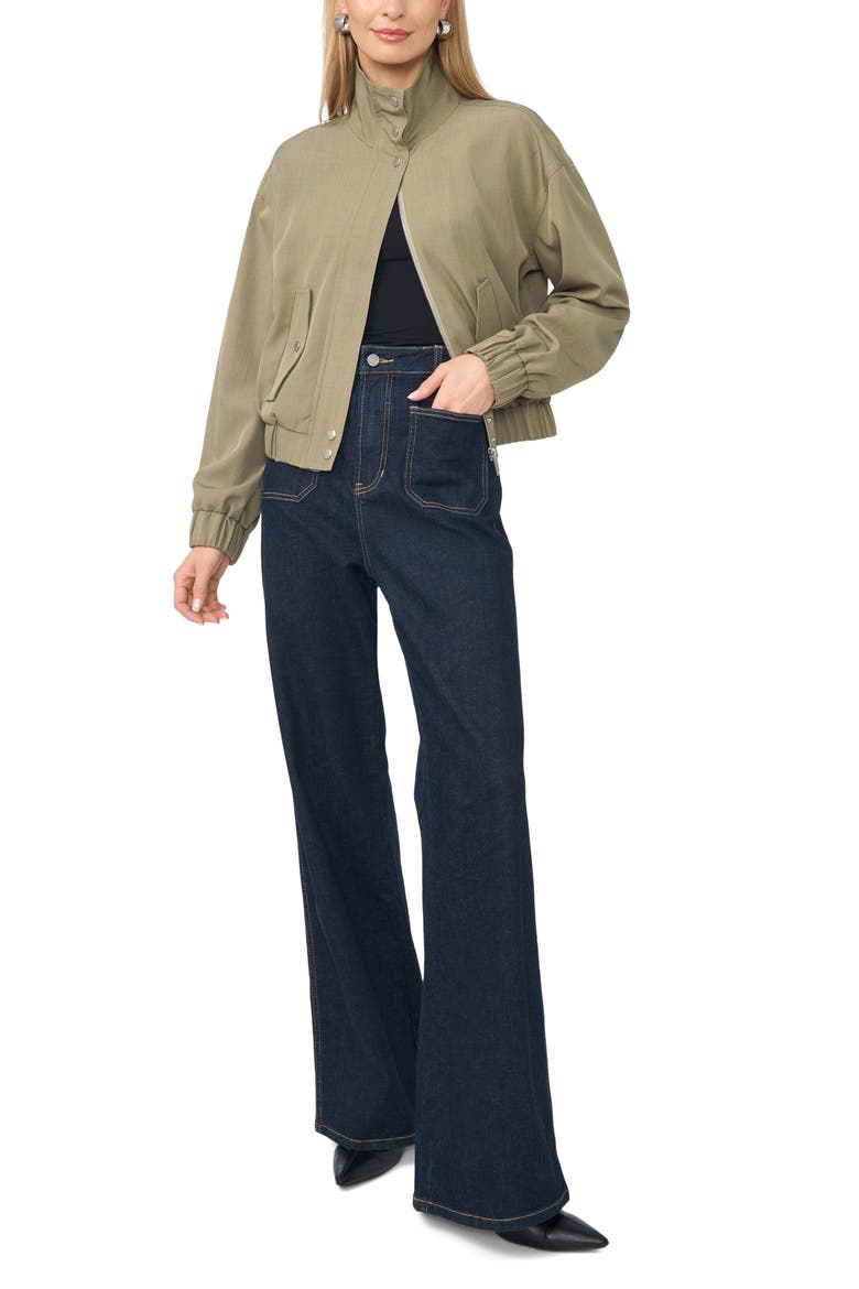 Woven Bomber Jacket, Alternate, color, MILITARY OLIVE