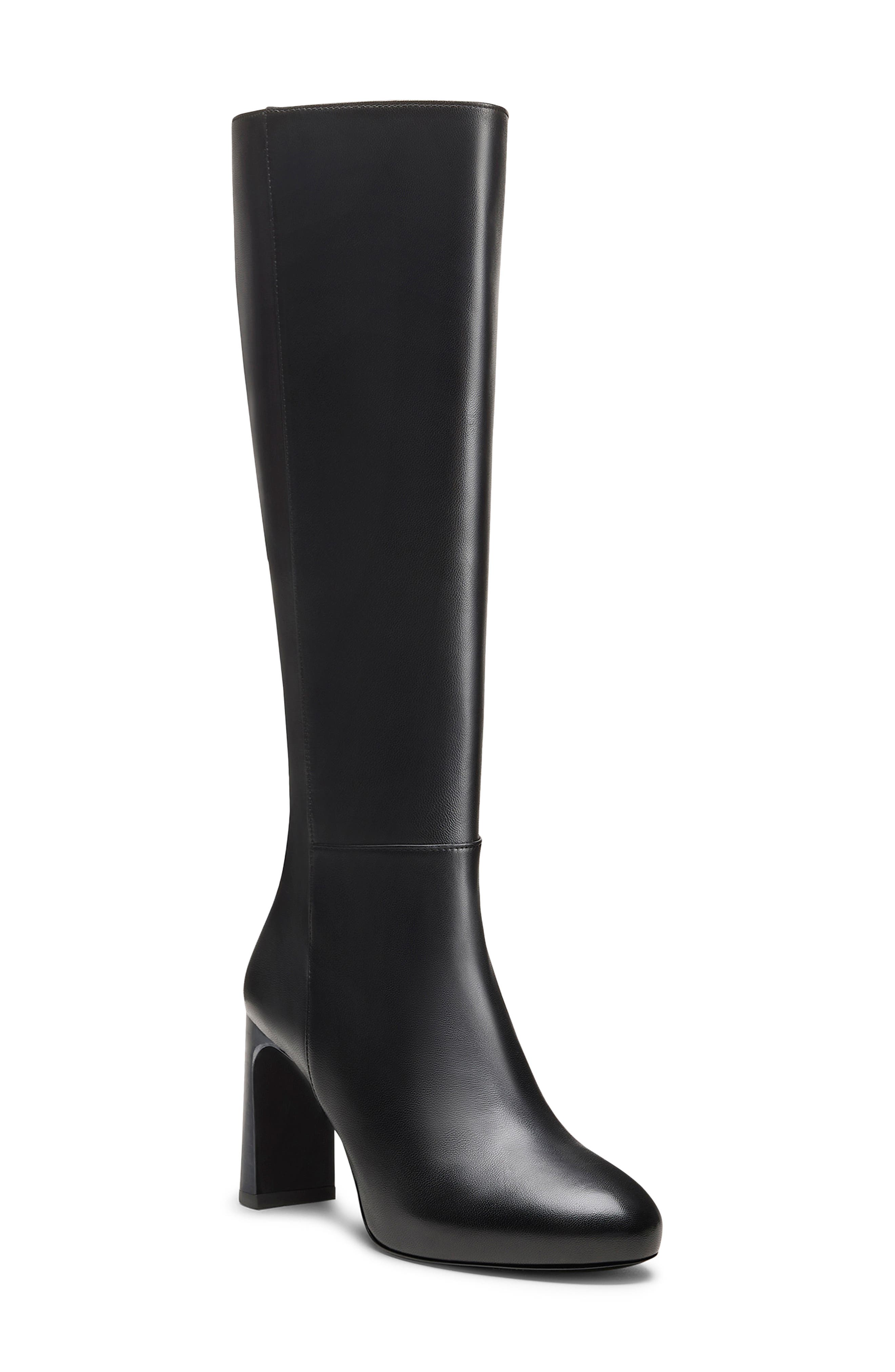 Stuart Weitzman Babette Platform Boot, Main, color, Black/ Black