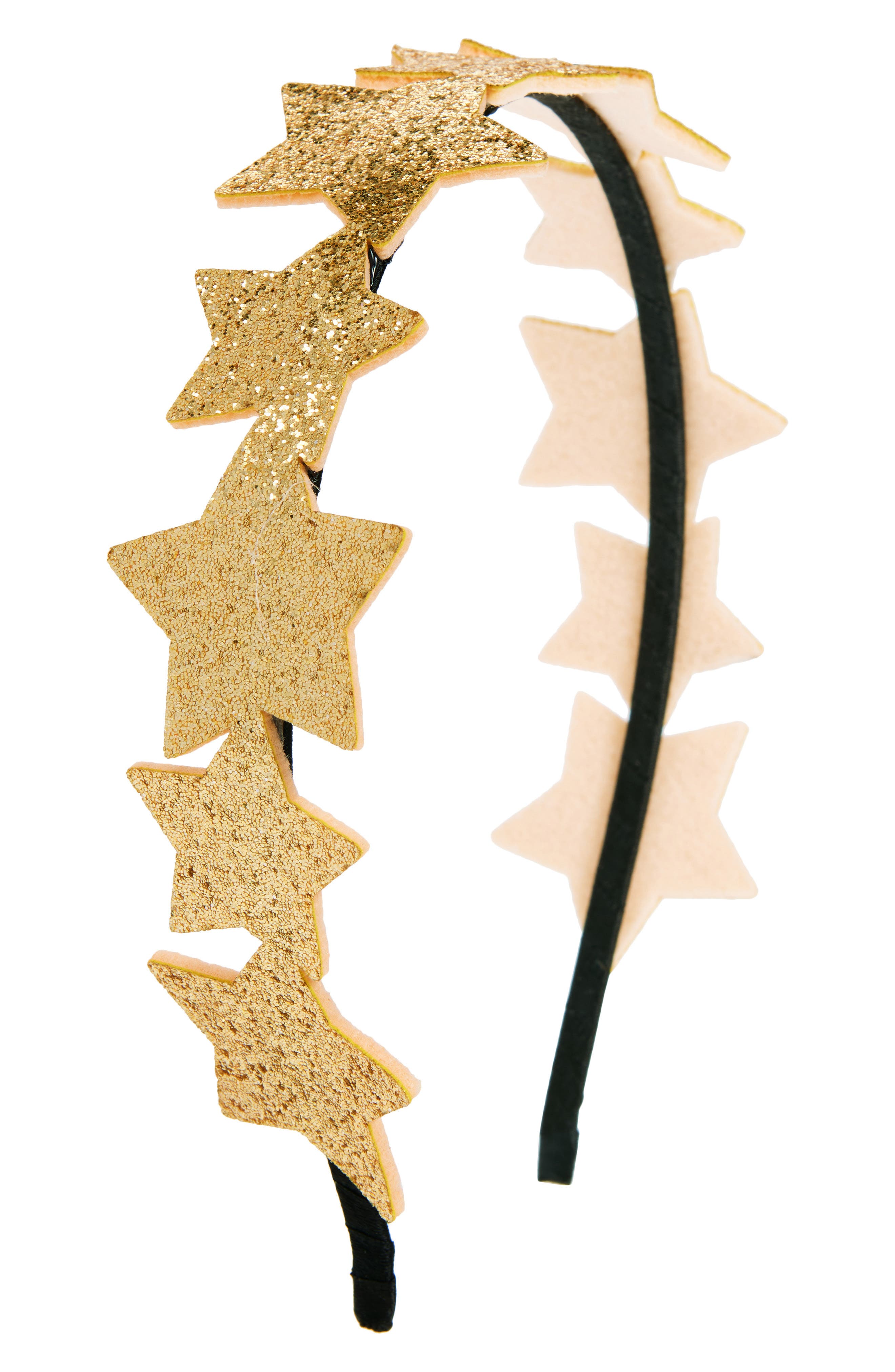 Cara Kids' Glitter Star Headband in Gold 