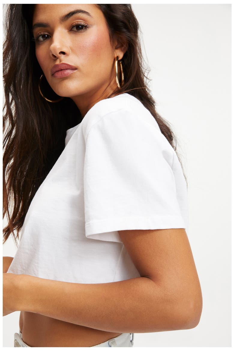 Heritage Crop Cotton T-Shirt, Alternate, color, WHITE001