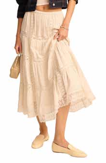 Maevie Lace Inset Tiered Skirt